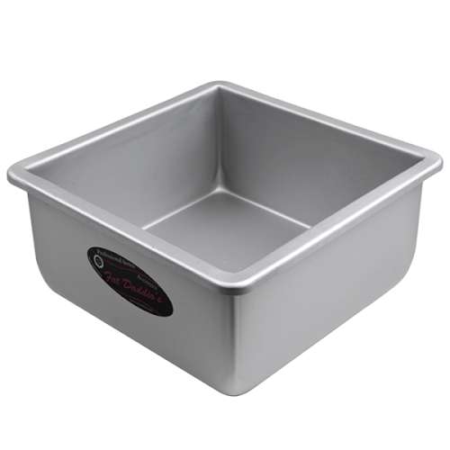 Square Cake Pan - 12 Inch Deep Fat Daddio (4 inch deep) - Click Image to Close